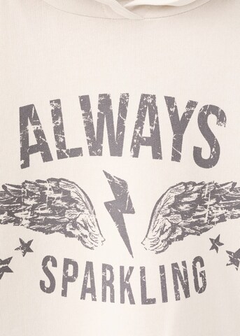 MANGO KIDS Sweatshirt 'Power' in Beige