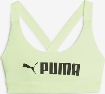 PUMA Sport bh in Groen: voorkant