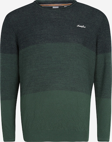 Jack & Jones Plus Sweater 'TONS' in Green: front