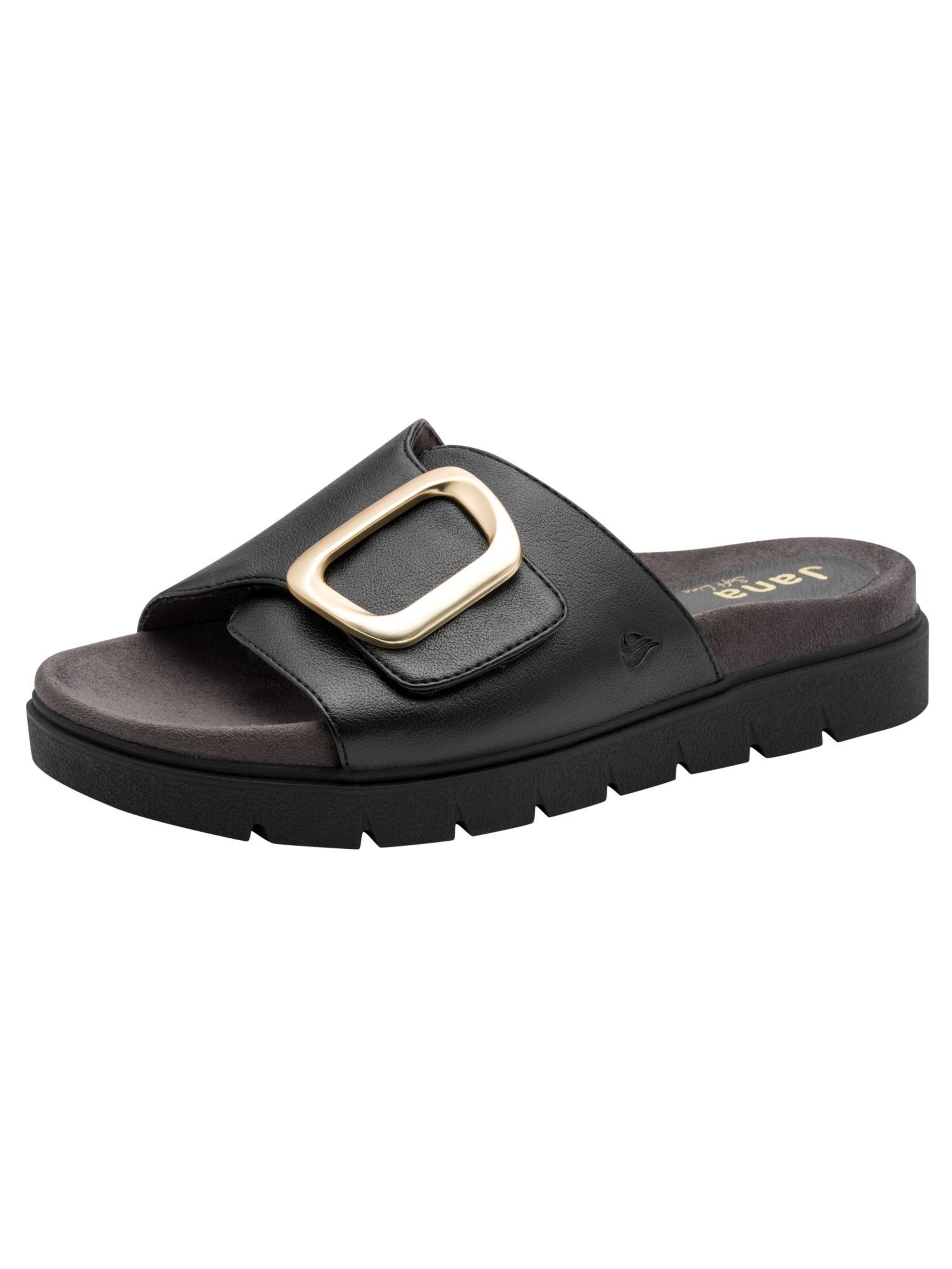 Mule JANA en noir : devant