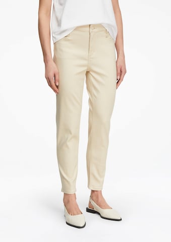 COMMA Slim fit Jeans in Beige: front