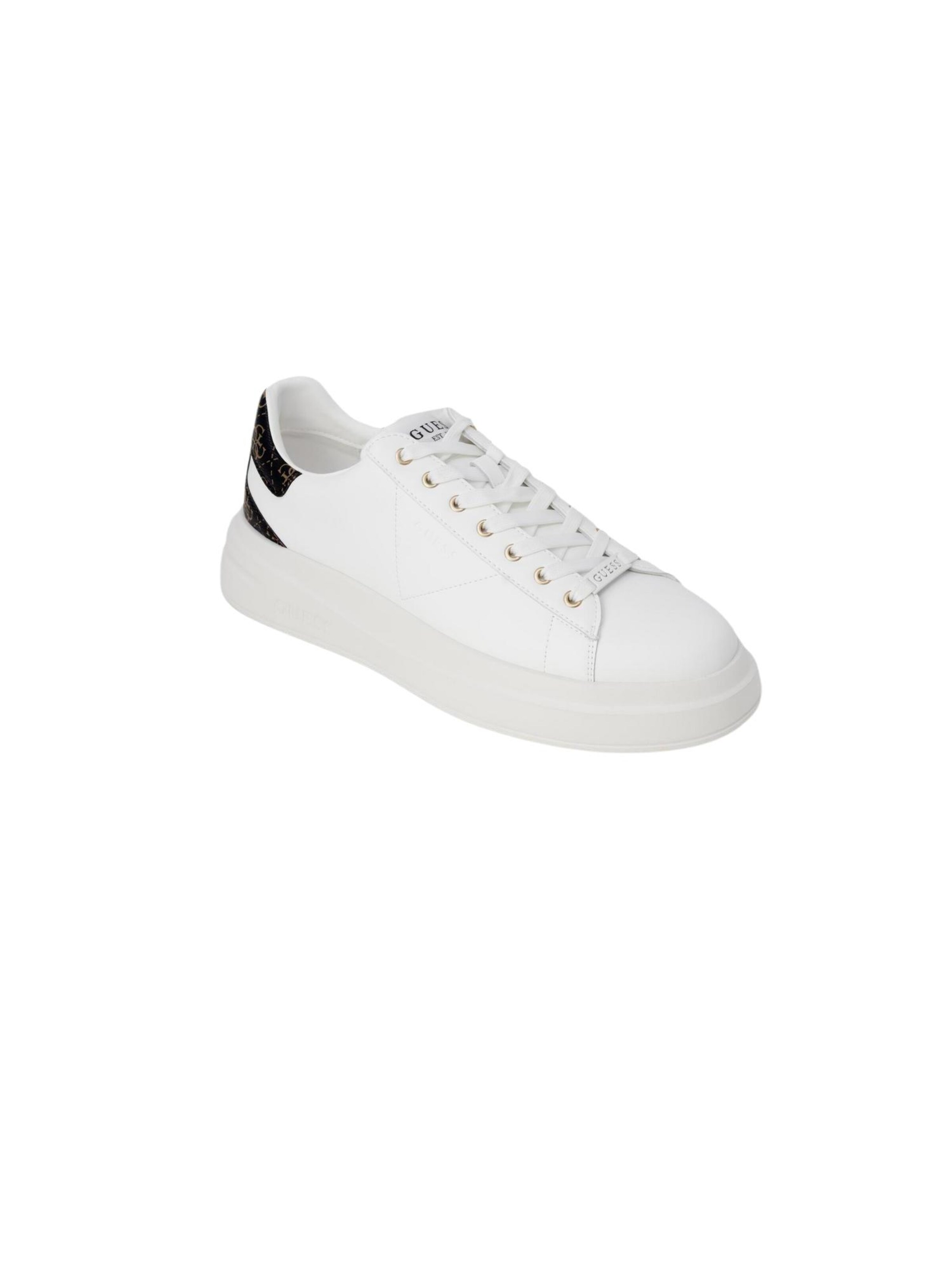 Sneaker bassa 'ELBA FMPVIB LEA12' di GUESS in bianco