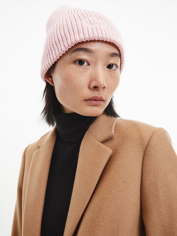 Bonnet Calvin Klein en rose : devant