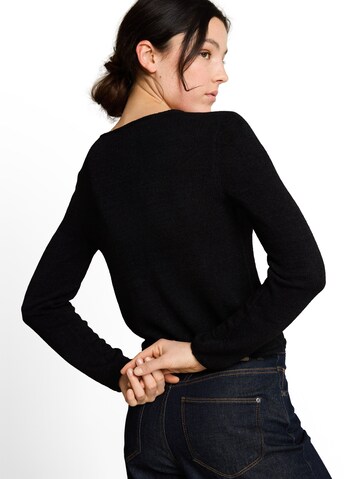 TOM TAILOR DENIM Strickjacke in Schwarz