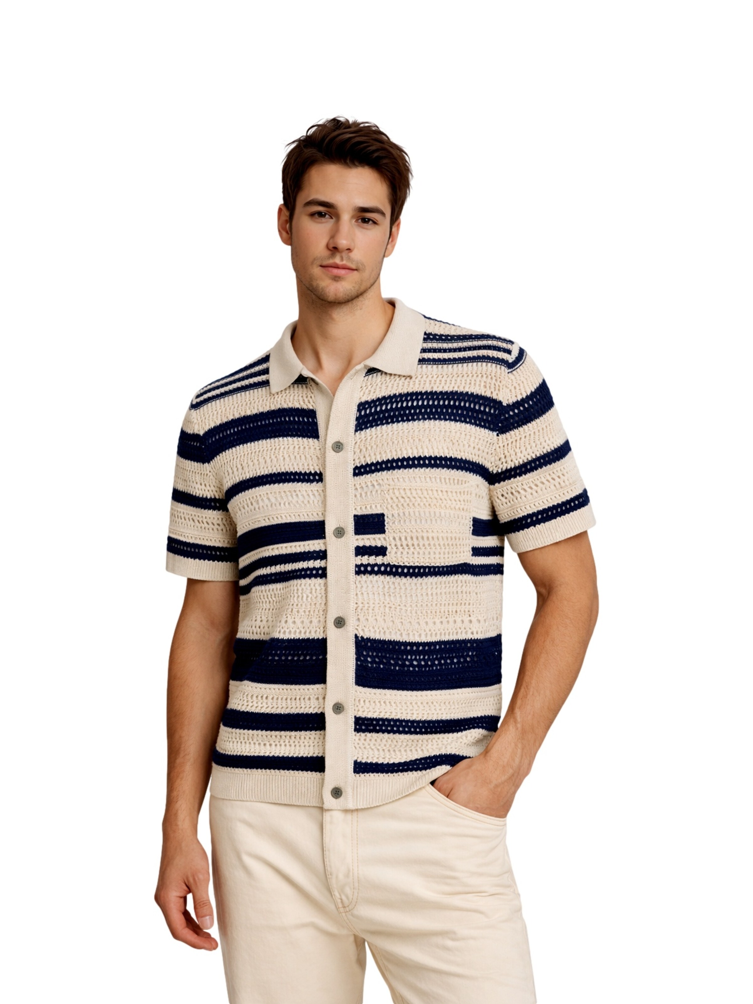 JACK & JONES Poloshirt 'Bluhamilton' in Beige: Vorderseite