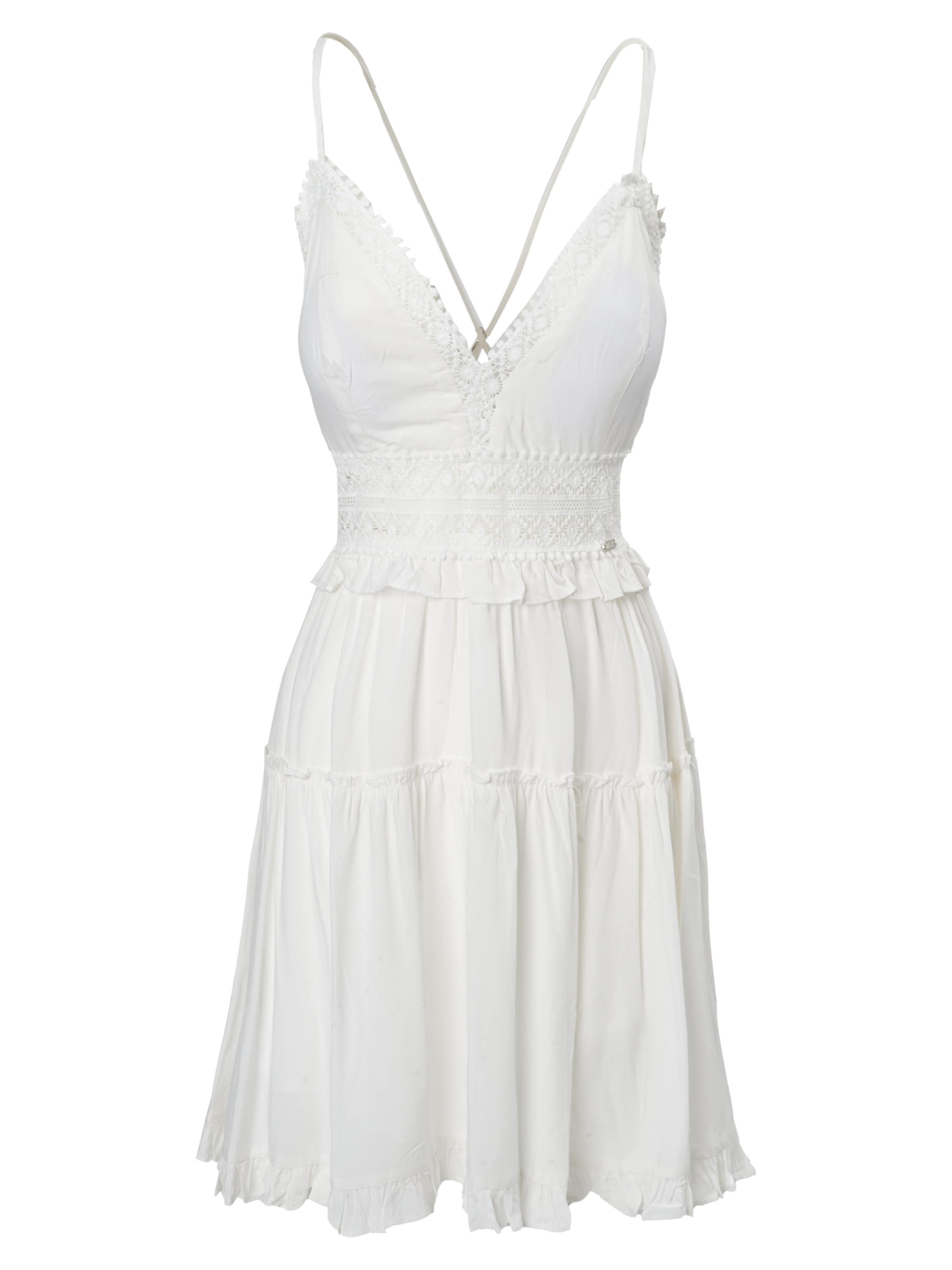 Influencer Letnia sukienka w kolorze biały: przód