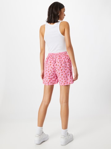 PIECES Regular Pants 'BERRY' in Pink