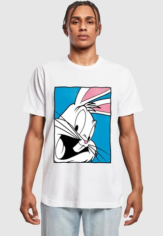 Merchcode Shirt 'Looney Tunes Bugs Bunny Funny Face 2.0' in White: front