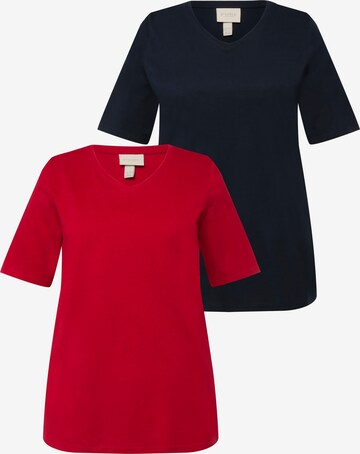 Ulla Popken Shirt in Rood: voorkant