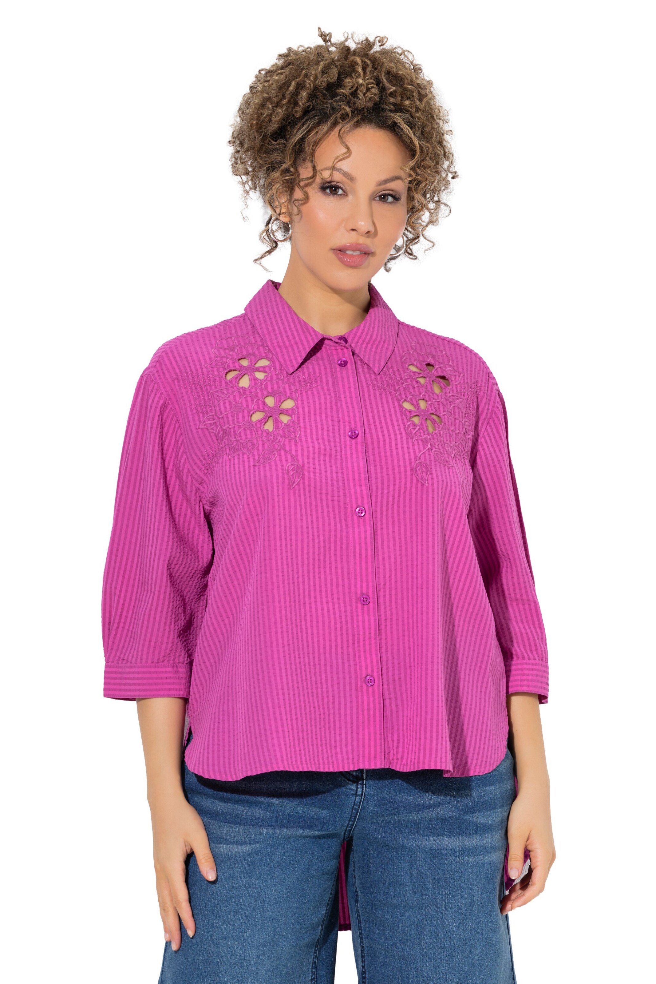 Ulla Popken Blouse in Pink: front