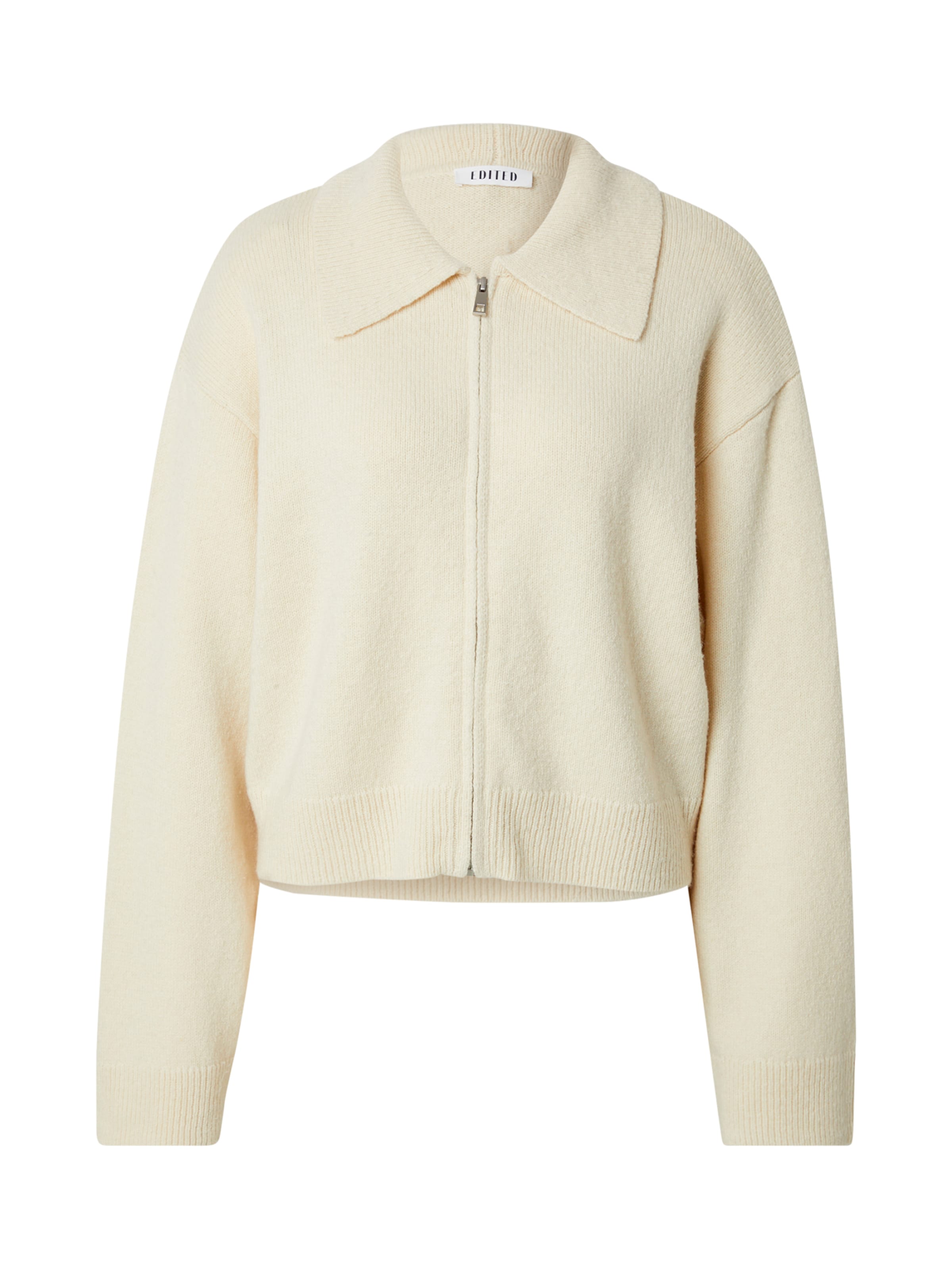 EDITED Strickjacke 'Edda' in Weiß: Vorderseite