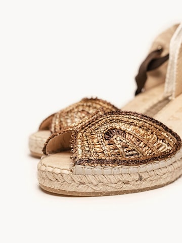 Alhamas - Sandalias 'Alpargata Cuña 7 cm' en marrón