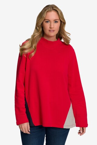 Sweat-shirt Ulla Popken en rouge : devant