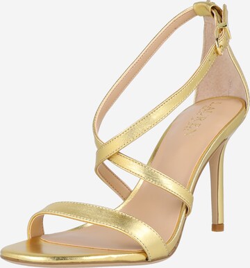 Sandale cu baretă 'GABRIELE' de la Lauren Ralph Lauren pe auriu: față