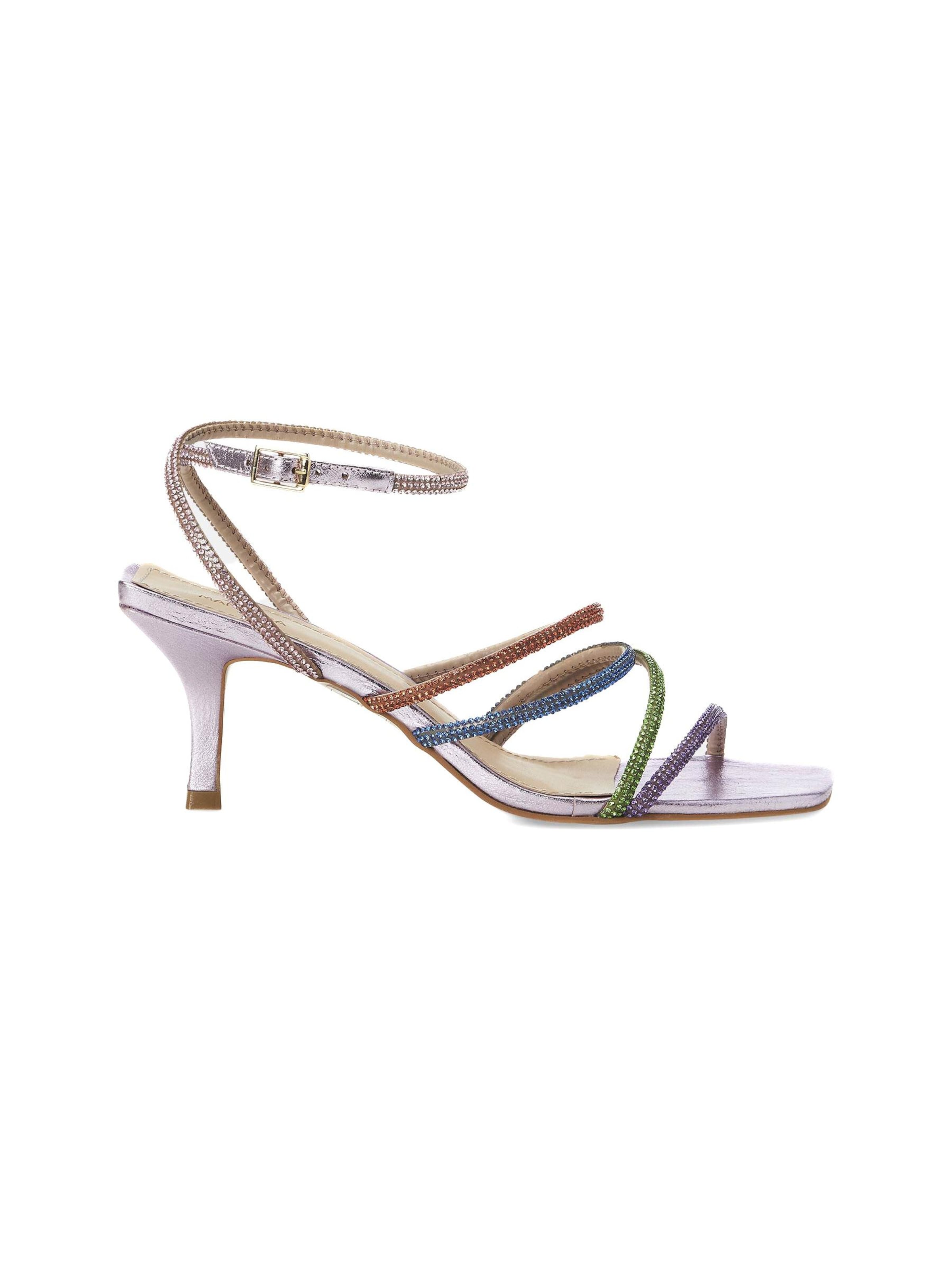 Mangara Atelier Sandalen met riem 'Arca' in Lila: voorkant