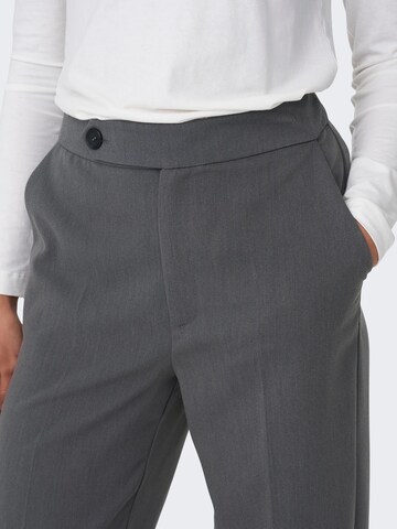 ONLY Regular Trousers with creases 'Tilly' in Grey