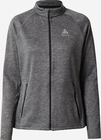 ODLO Athletic Fleece Jacket in Grey: front