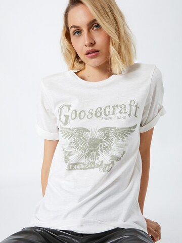 Goosecraft T-shirt 'Desert wings' i vit: framsida