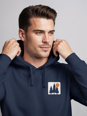 Neverless Sweatshirt 'Pine Trees' in Blue