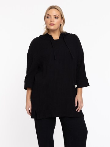 YOEK Sweatshirt in Zwart: voorkant
