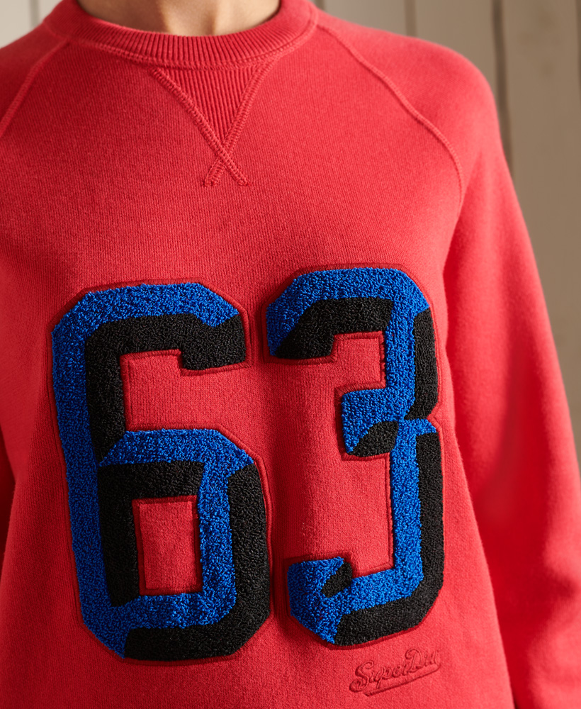 Superdry Sweatshirt Varsity in Rot 