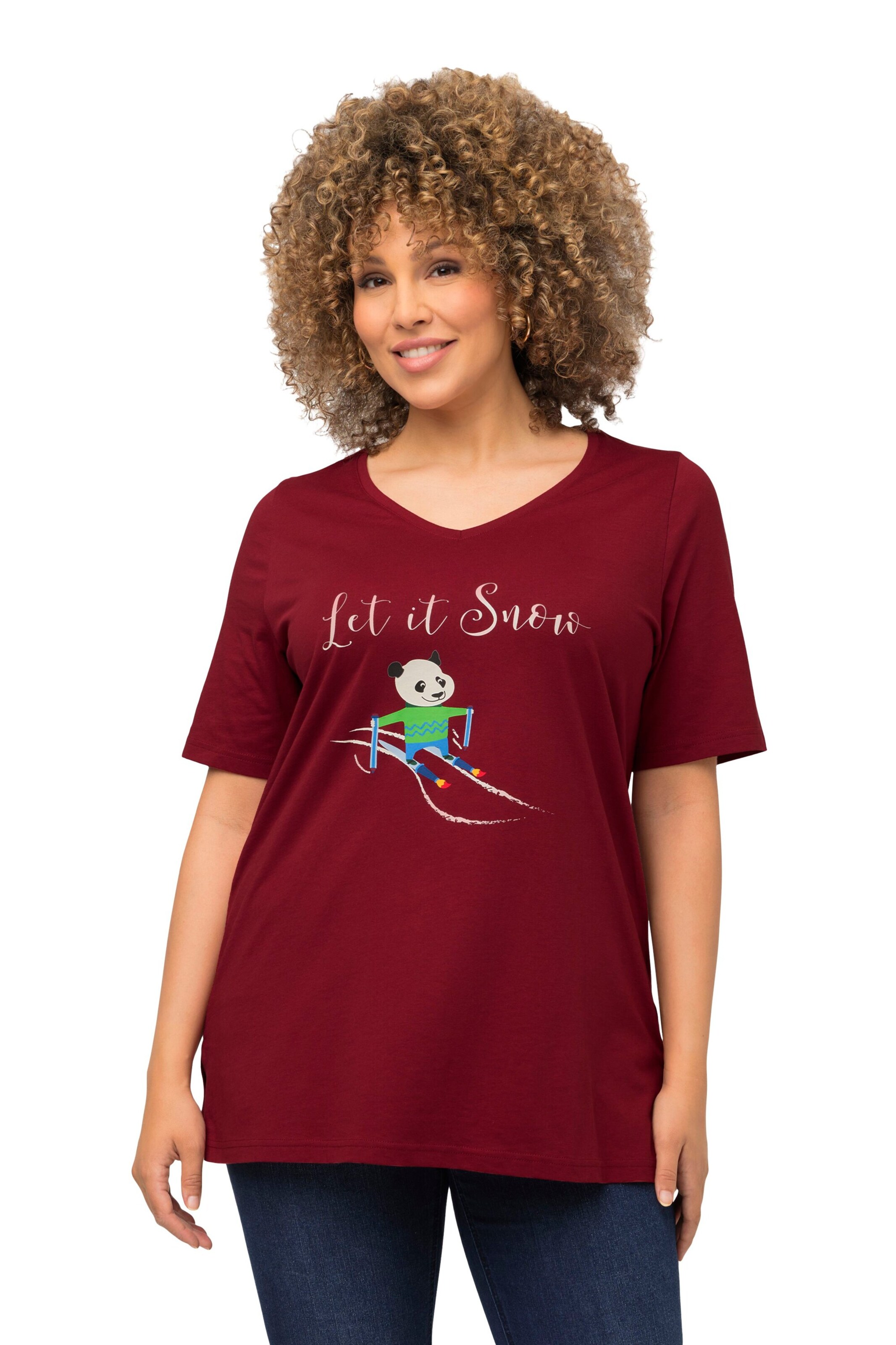 T-shirt Ulla Popken en rouge : devant