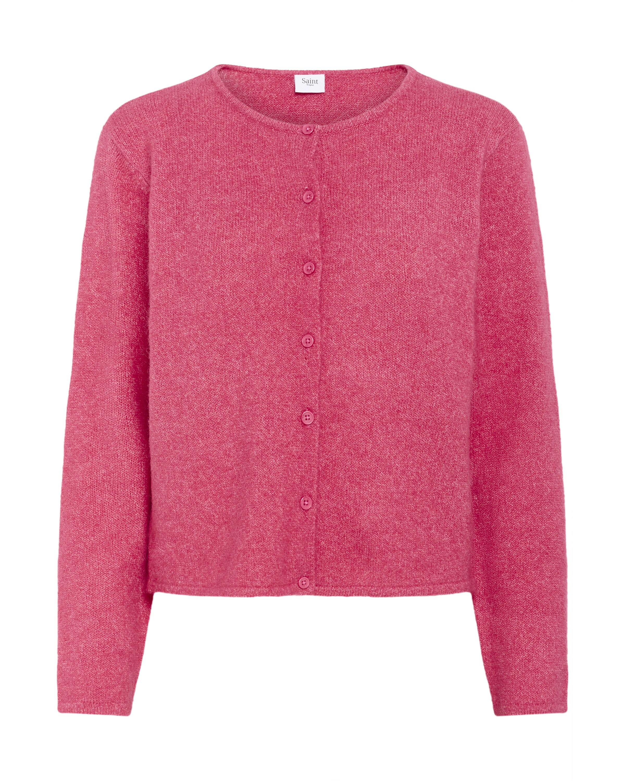 SAINT TROPEZ Gebreid vest 'Larna' in Roze: voorkant