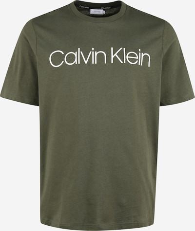 Calvin Klein Big & Tall T-Shirt en olive / blanc, Vue avec produit