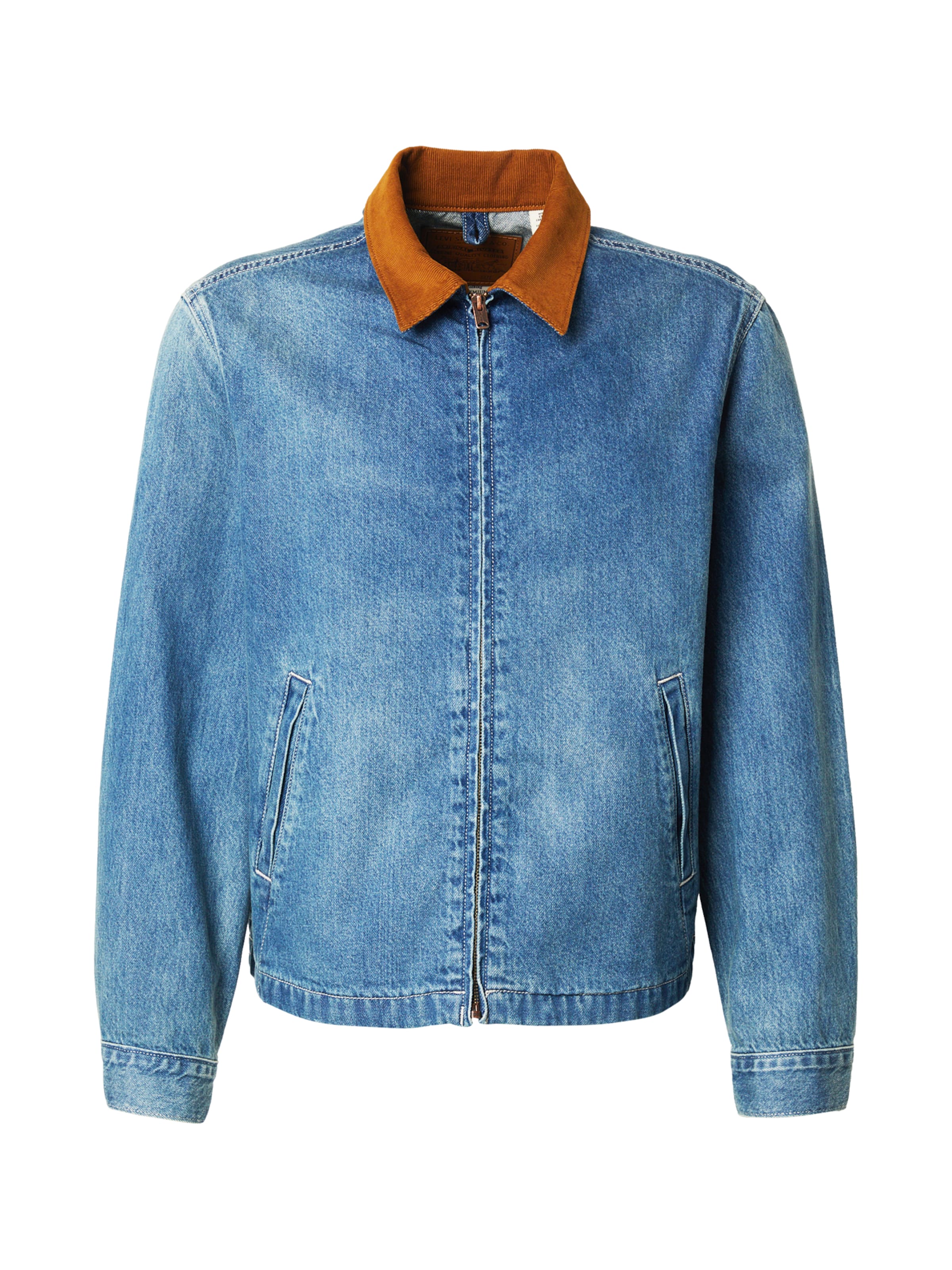 LEVI'S ® Mechanics Full-Zip Jacket in blue denim / cognac, Produktansicht