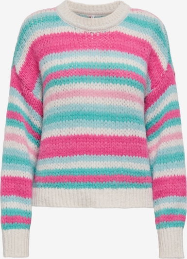 Megztinis 'ONLALYSSA' iš ONLY, spalva – nebalintos drobės spalva / turkio spalva / rožių spalva, Prekių apžvalga