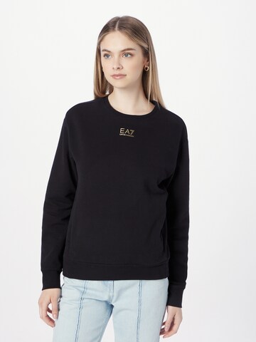 EA7 Emporio ArmaniSweater majica - crna boja: prednji dio