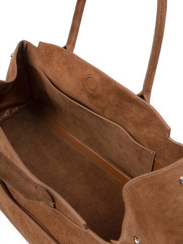 L37 HANDMADE SHOES Håndtaske 'ARRIVEDERCI ROMA' i brun