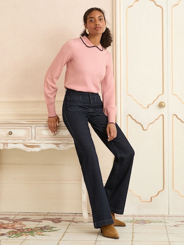 Pull-over love & roses en rose