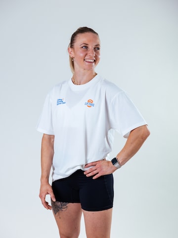 Lifters Oversizeshirt 'Hybrid Club Sport Unisex' in Weiß: Vorderseite