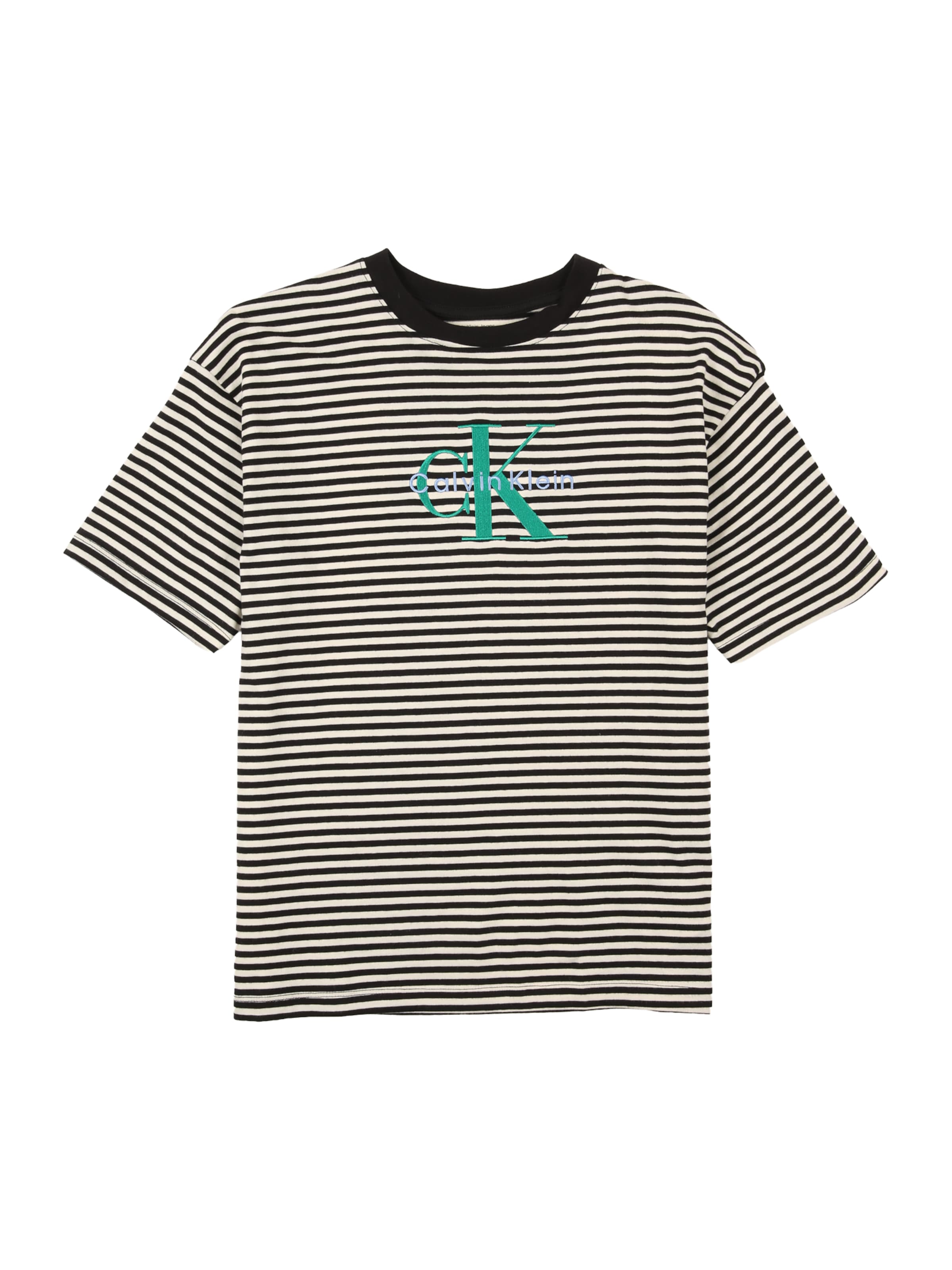 Tricou de la Calvin Klein Jeans pe negru: față