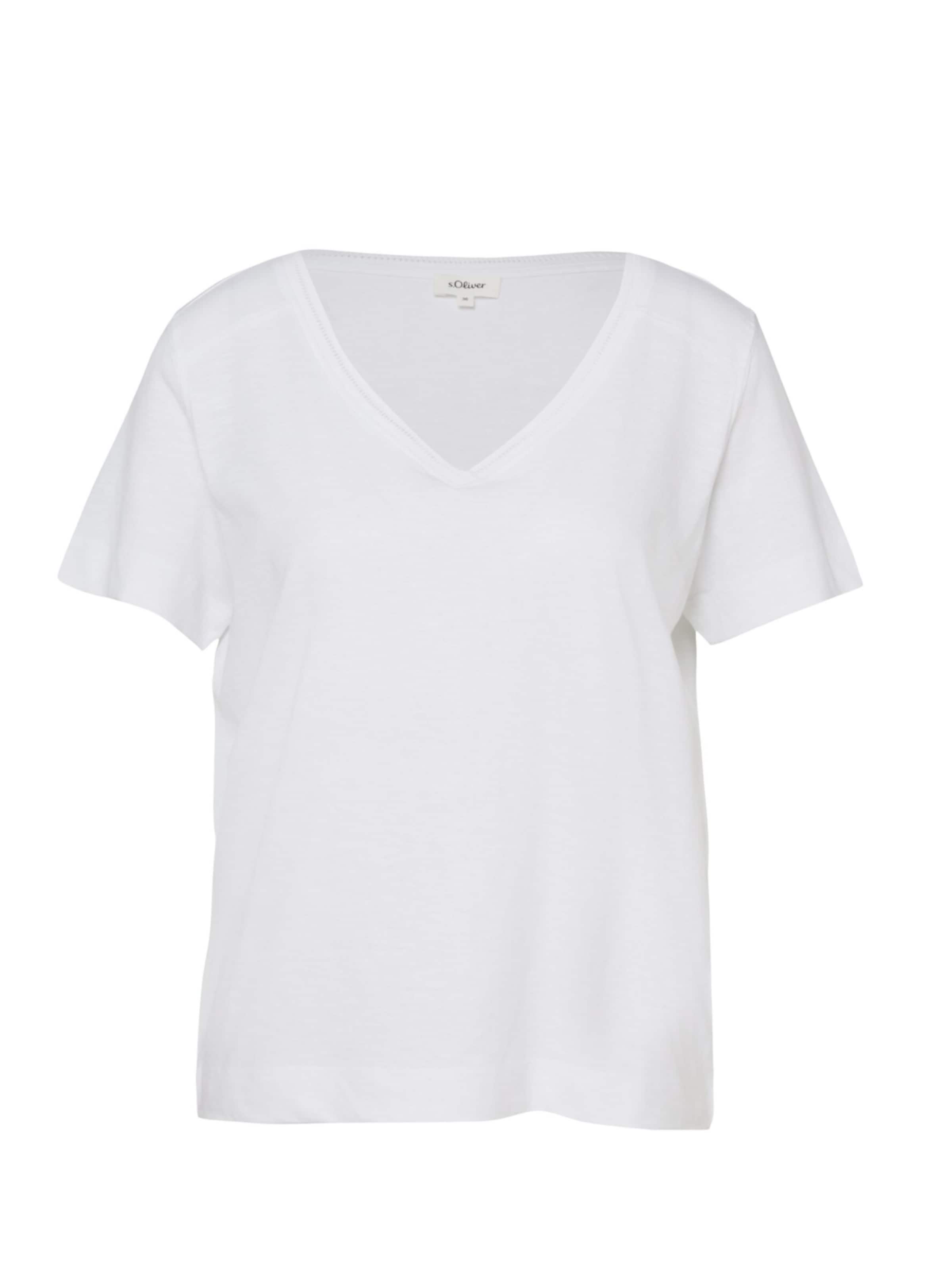 T-shirt 's.Oliver - Dames t-shirt' s.Oliver en blanc : devant