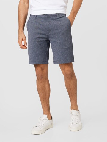 Clean Cut Copenhagen Slimfit Shorts 'Milano' in Blau: predná strana