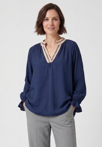 Usha - Blusa en azul: frente