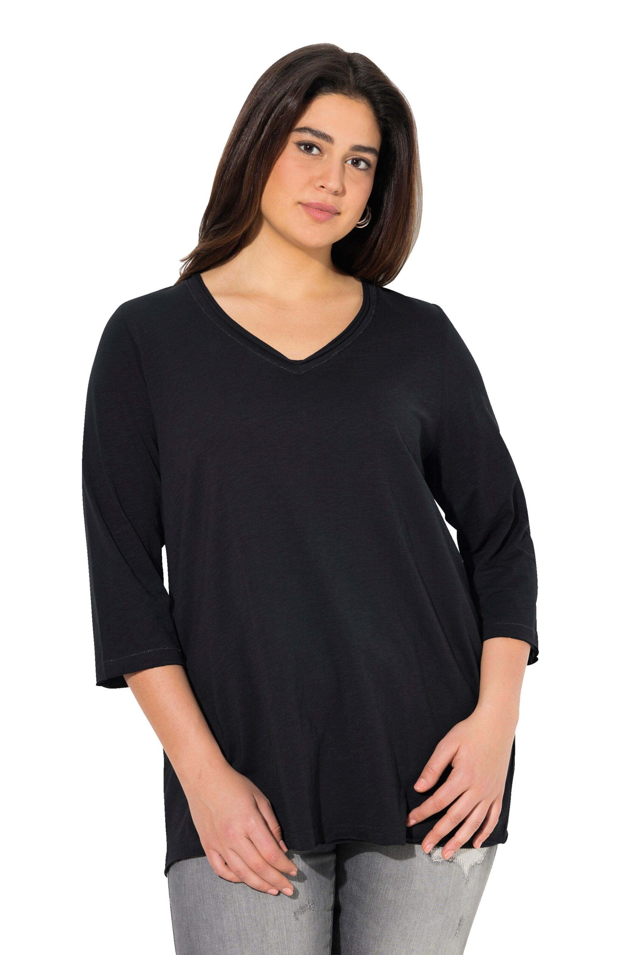 Ulla Popken Shirt in Black: front