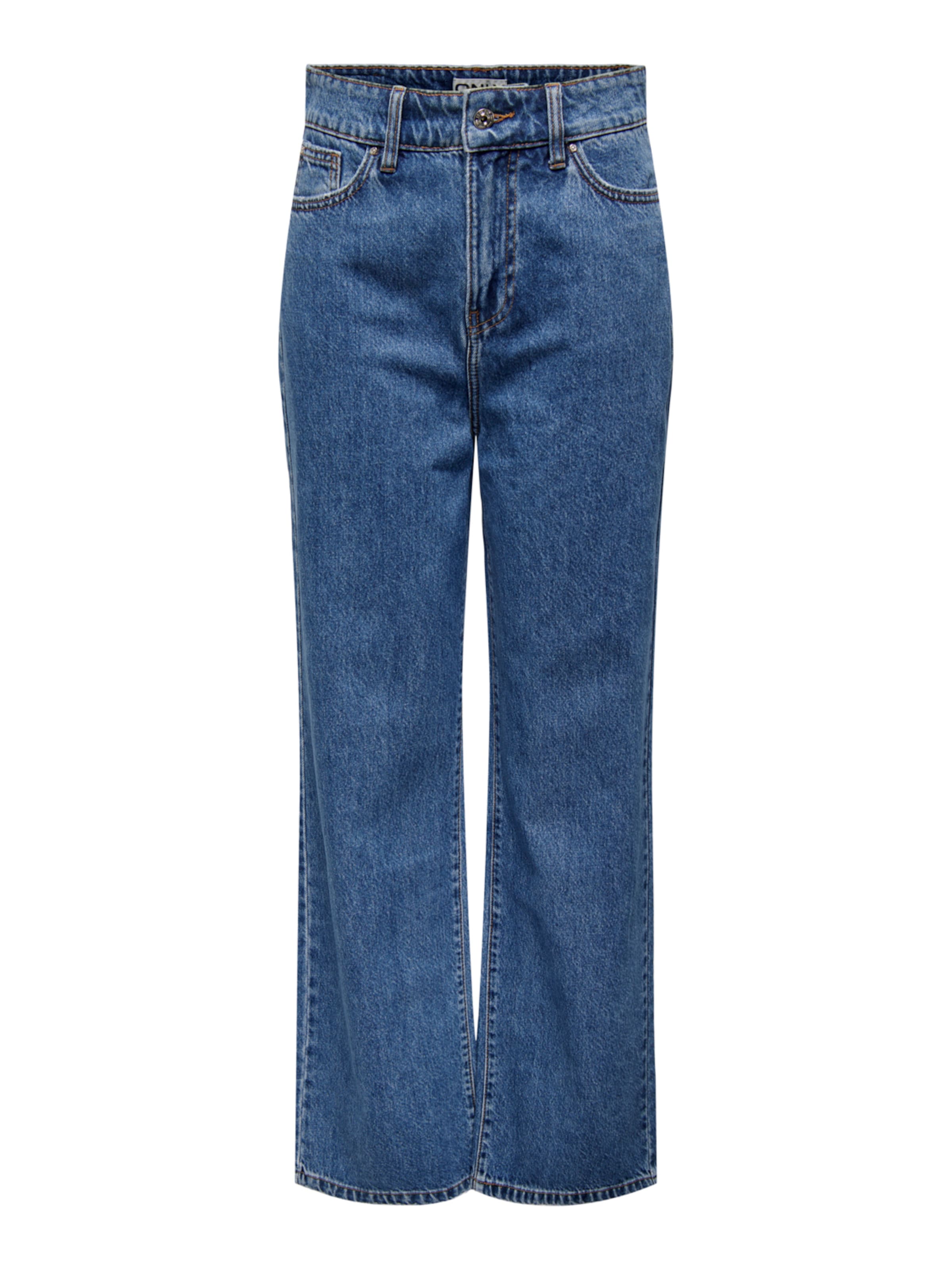Wide Leg Jean ONLY en bleu : devant