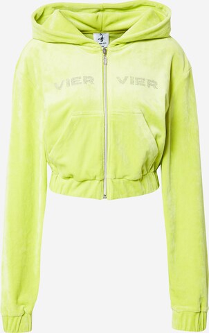 VIERVIER Sweatjacke 'Adriana' in Grün: predná strana