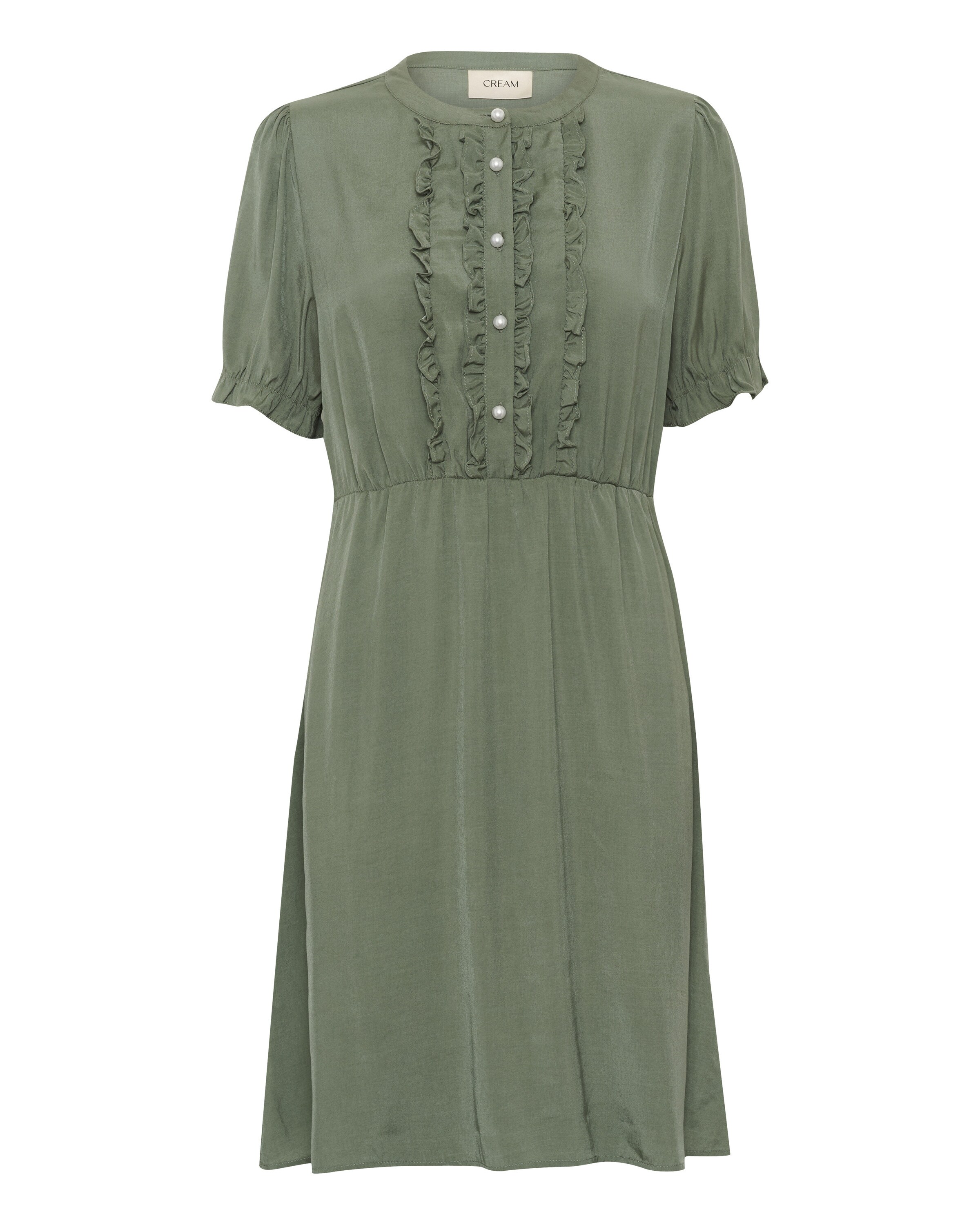 Cream Jurk 'CRSuki' in Groen: voorkant