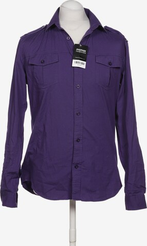 JACK & JONES Button Up Shirt in M in Purple: front