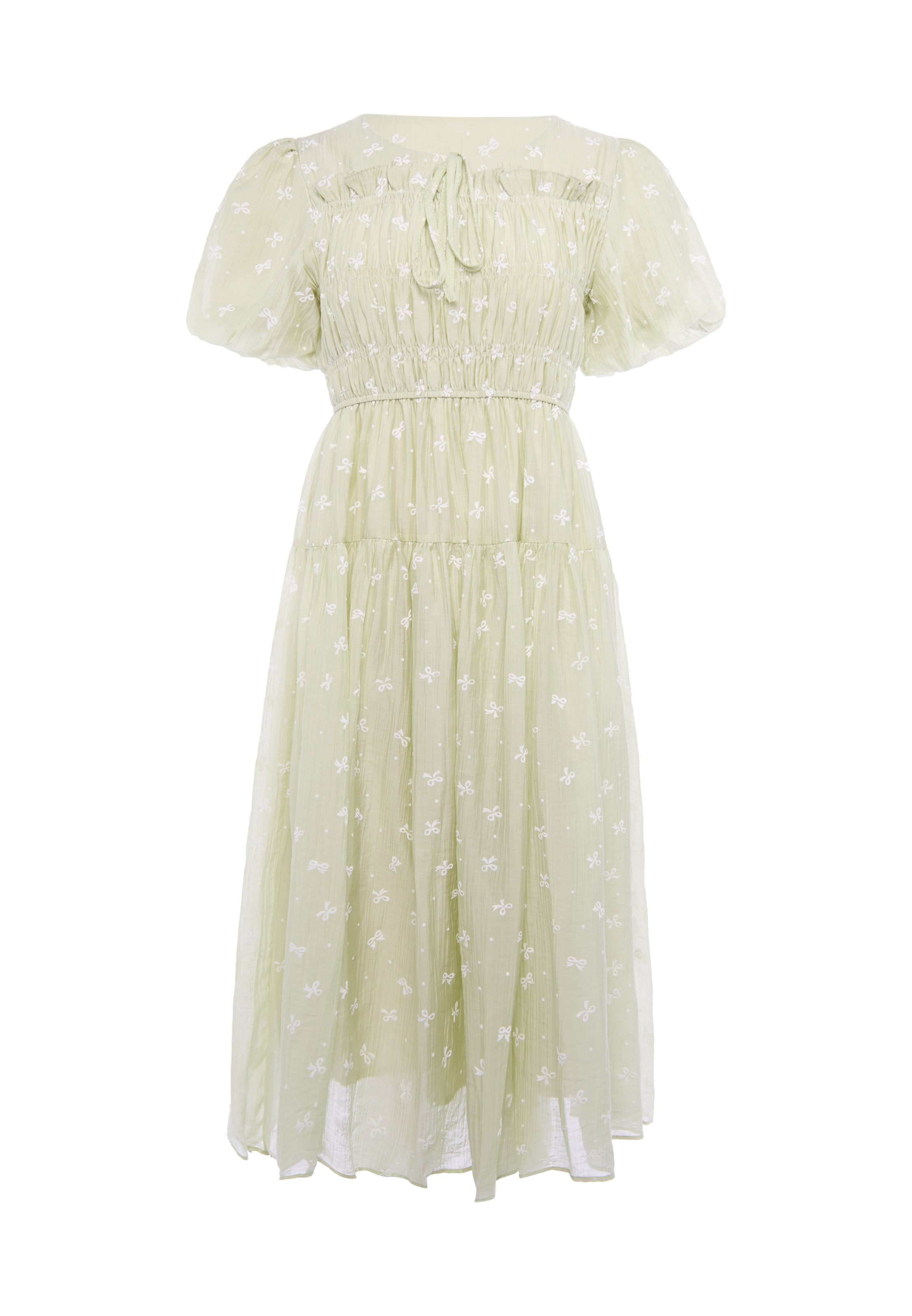 Usha - Vestido en verde: frente