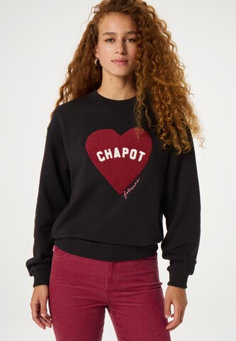 Sweat-shirt Fabienne Chapot en noir : devant