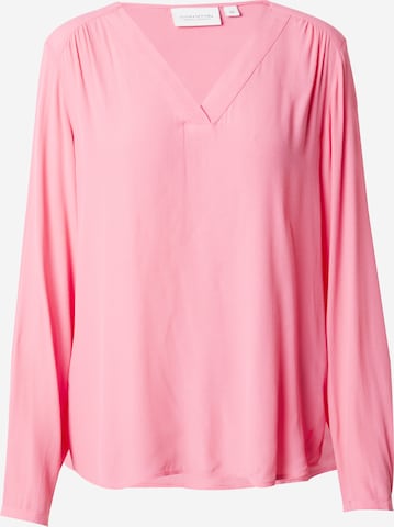 comma casual identity Blouse in Roze: voorkant