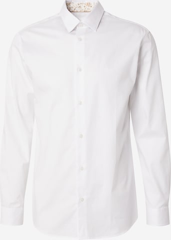 Jack & Jones Premium Button Up Shirt 'JPRBLABARNES' in White: front