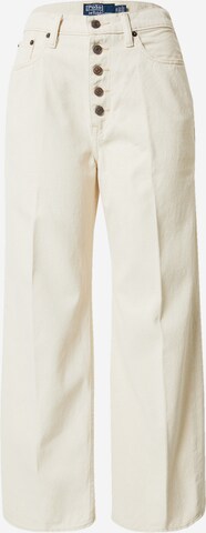 Polo Ralph Lauren Wide leg Jeans in Wit: voorkant