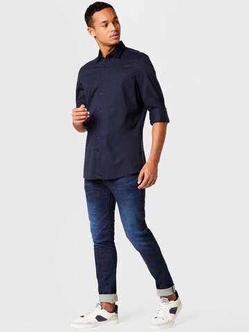 Slim fit Camicia di OLYMP in blu