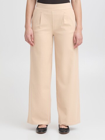ICHI - Pierna ancha Vaquero 'Kate' en beige: frente